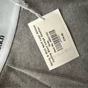 Sporty & Rich Gray Ribbed Cycling Bike Shorts